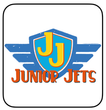 Load image into Gallery viewer, Let&#39;s Go See Varsity Style Hoodie with Embroidered Junior Jets Logo
