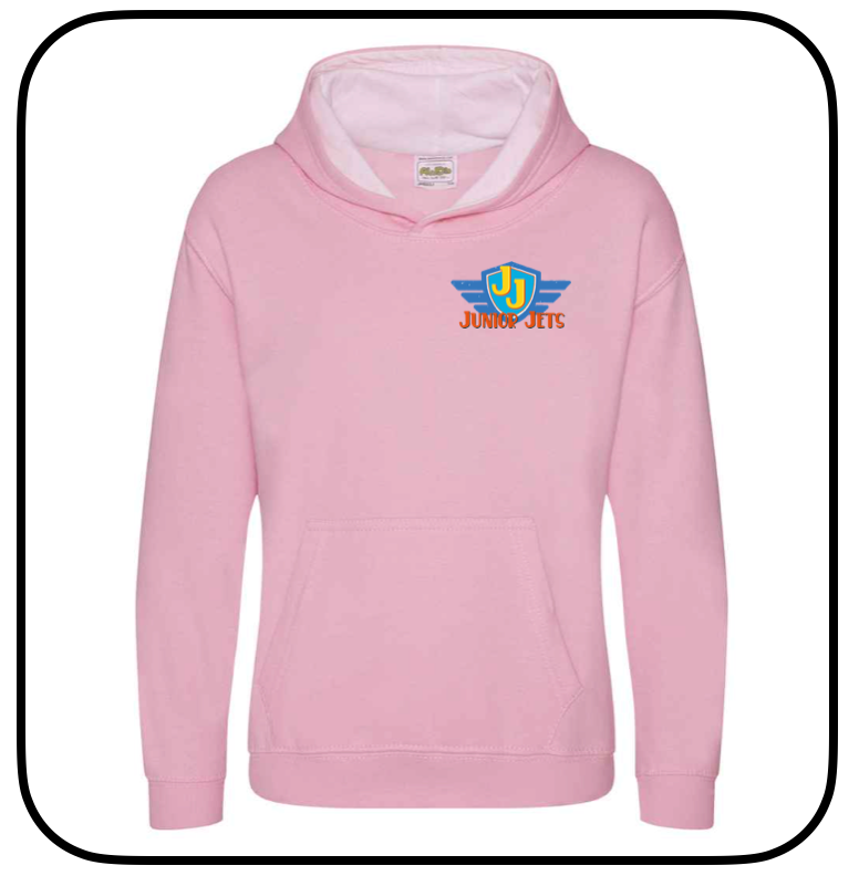 Let's Go See Varsity Style Hoodie with Embroidered Junior Jets Logo